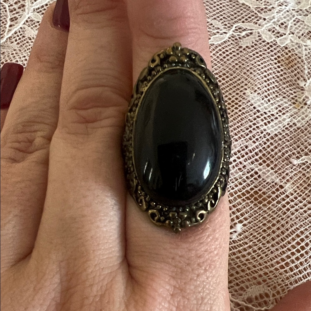Elegant Black Stone Ring